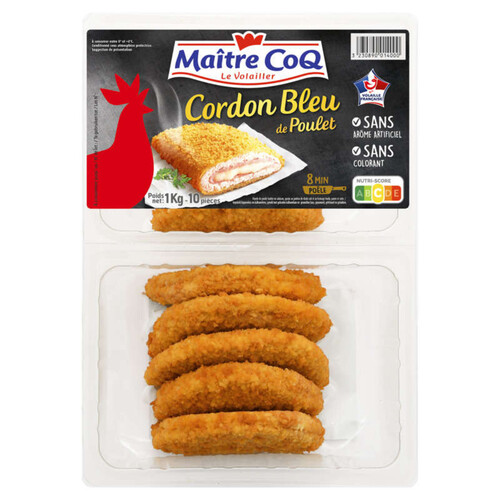 Maitre Coq Cordon bleu de poulet x10 pièces 1kg