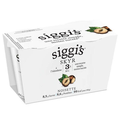 Siggi's Skyr Noisette 3% de Mg 2x140g