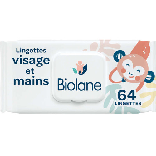 Biolane - Lingettes Visage & Mains - X64