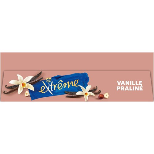 Nestlé Extrême Cônes Vanille Praliné cœur fondant Praliné 6x71g