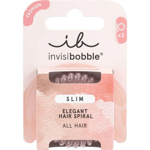 Invisibobble Élastiques cheveux slim pink monocle x3