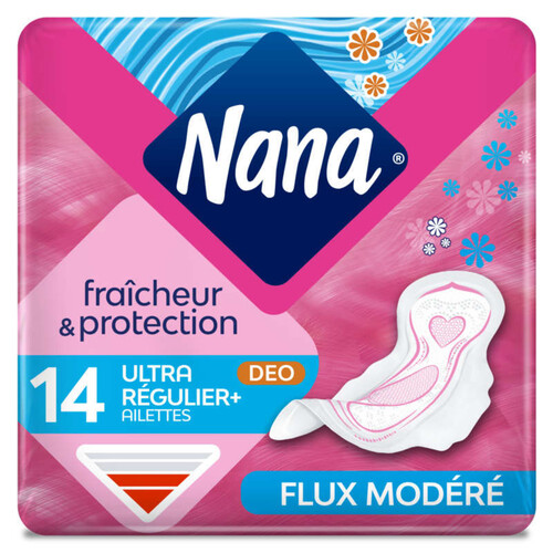 Nana Serviettes Hygiéniques Ultra Normal Déo Fresh x14