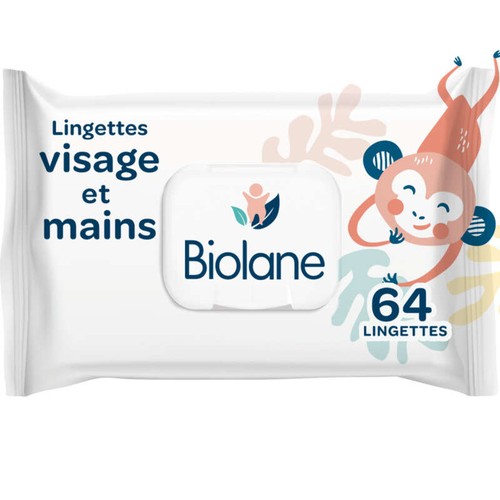 Biolane Lingettes Visage & Mains x64