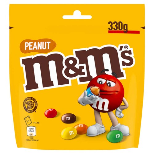 M&M's Bonbons Chocolat Au Lait & Cacahuètes 330g