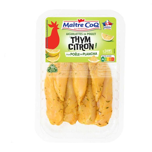 Maitre coq aiguillette de poulet thym & citron 250g
