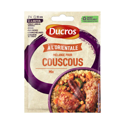 Ducros Mélange Pour Couscous Oriental, Piment Doux, Coriandre, Cumin 20G