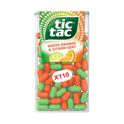 Tic Tac bonbons goût orange & citron vert x110 - 54g