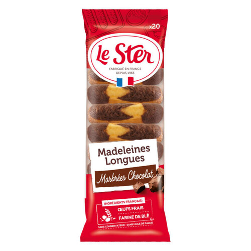 Le Ster Pâtissier Madeleines Longues Marbrées Au Chocolat 250G