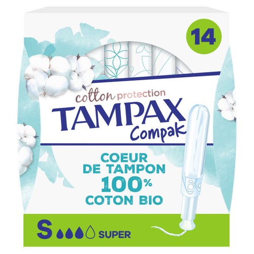 Tampax Cotton Protection Compak Super Avec Applicateur x14