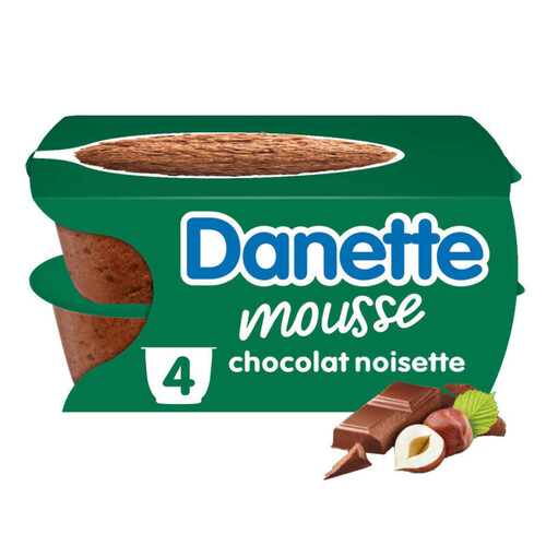 Danette Mousse au chocolat noisette 4 x 60g