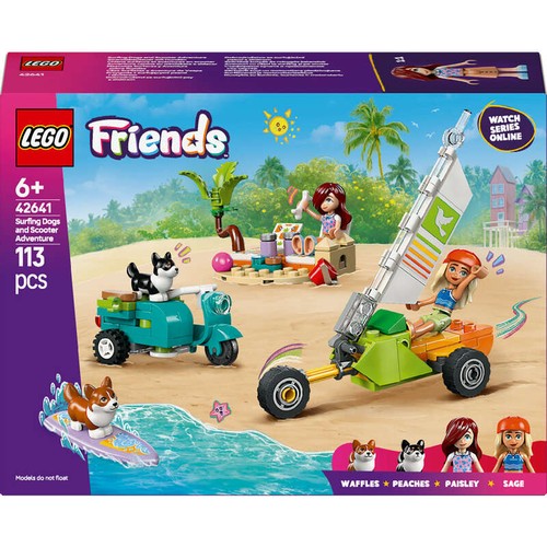 LEGO Friends Chiens Surfeurs et Aventures en Scooter 6+