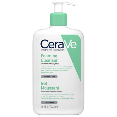 [Para] CeraVe Gel Moussant visage pour les peaux normales à grasses 473ml