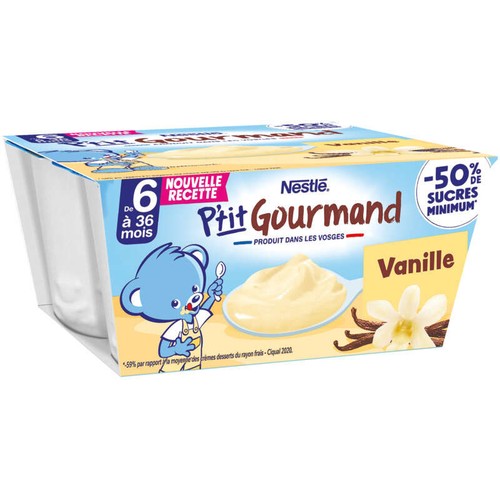 Nestle P'tit Gourmand Vanille 4x100g