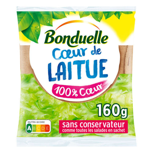 Bonduelle coeur de laitue feuilles délicates et croquantes 160g