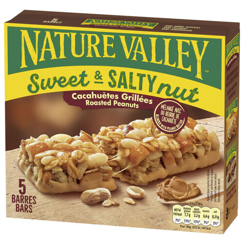 Nature Valley Sweet & Salty Nut au beurre de Cacahuètes 5x30g