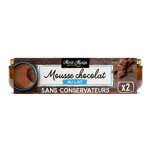 Marie Morin Mousse au Chocolat au Lait 2 x 100g