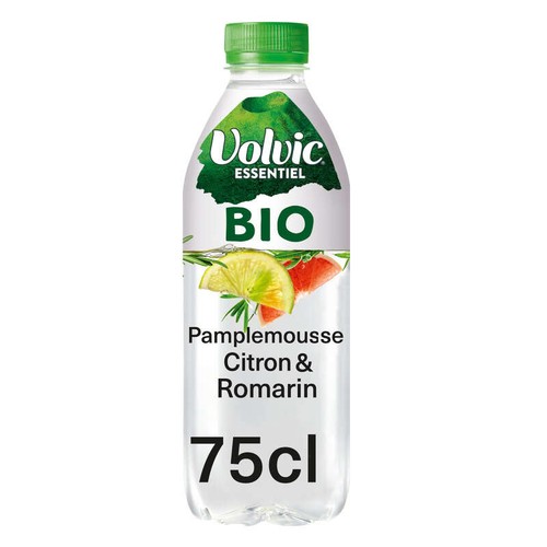Volvic Essentiel Bio Citron, Pamplemousse & Romarin 75cl