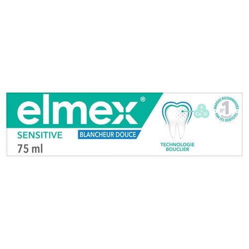 Elmex Dentifrice Sensitive Blancheur 0% colorants 75ml