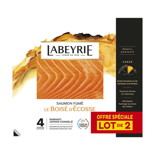 Labeyrie saumon fumé d'Ecosse 2x 4tranches 260g