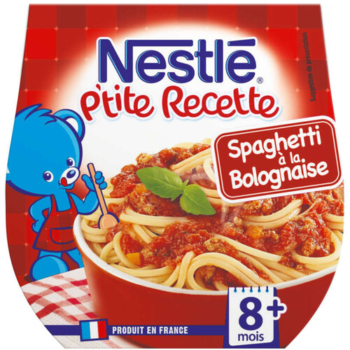 Nestlé P'tite Recette Spaghetti à la Bolognaise - 2 x 200g Dès 8 mois