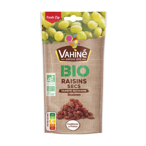 Vahiné Raisins Secs Variété Sultanines Bio 200g