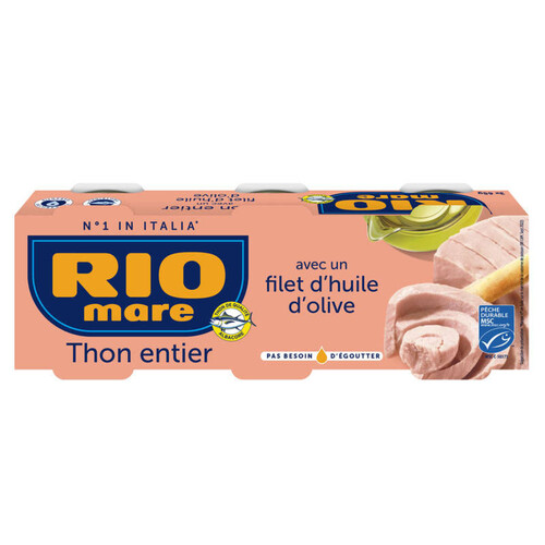 Rio Mare Thon Entier avec un filet d'huile d'olive 3x65g