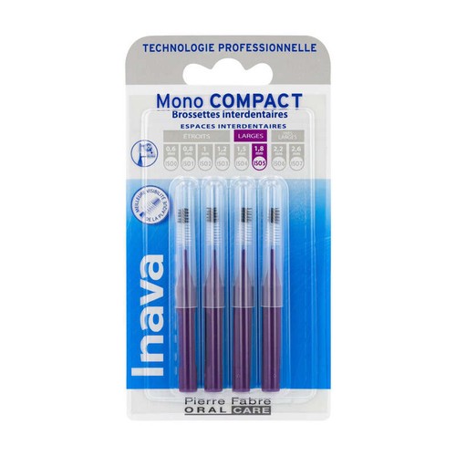 Inava Mono Compact Brossettes Interdentaires Taille : ISO5 1,8mm x4
