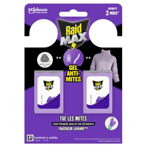 Raid Max Antimites Gel senteur Lavande x2