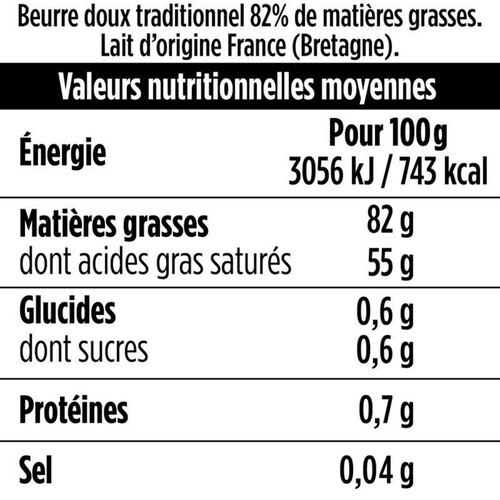 Candia - Nature De Breton - Doux beurre 250g