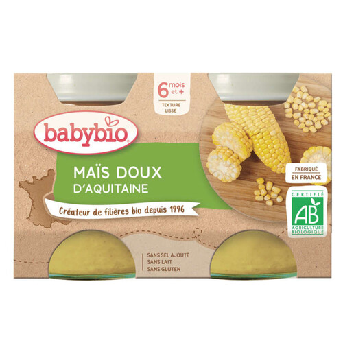 Babybio Pot Mais Doux d'Aquitaine 2X130g