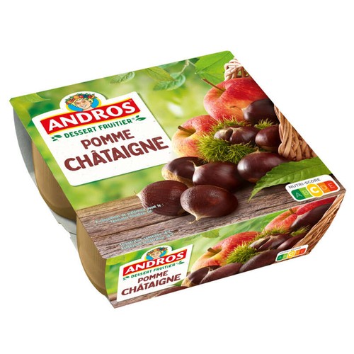 Andros Compote Pomme Châtaigne 4x100g