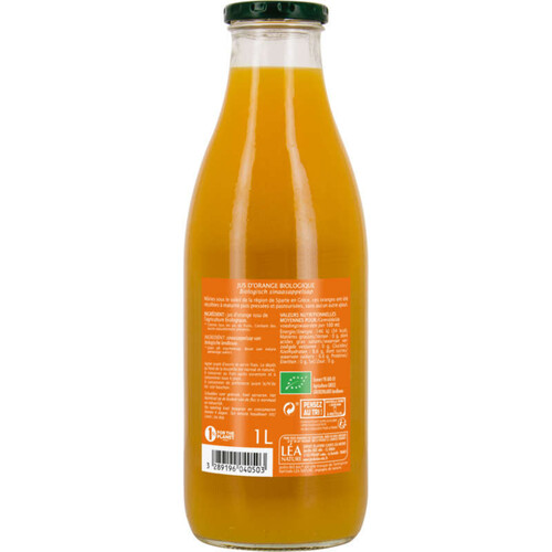 Jardin Bio jus d'orange bio la bouteille de 1L