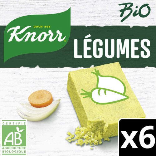 Knorr Bouillon Saveur Légumes Bio 6 Cubes 60g