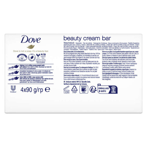 Dove Pain de Savon de Crème Hydratante Original 360g