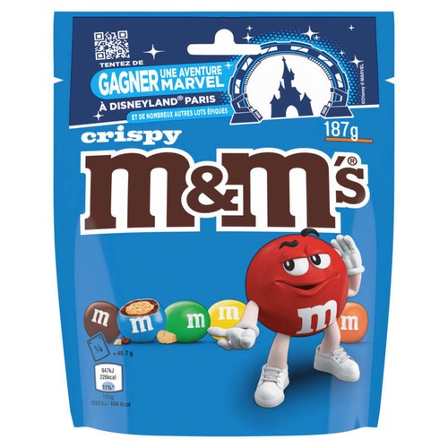 M&M's Bonbons Chocolat Au Lait & Riz Soufflé 187g