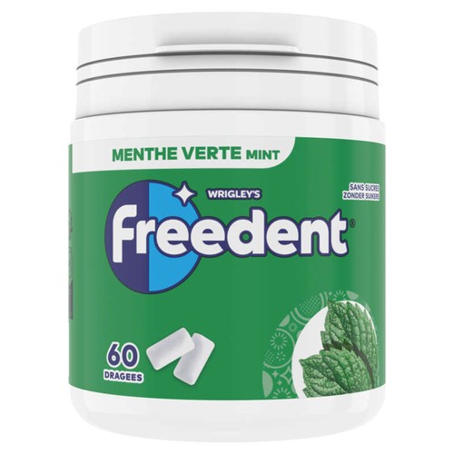 Freedent Dragées "Classique" Menthe Verte Boîte De 60 Dragées  - Ag50A -  84g
