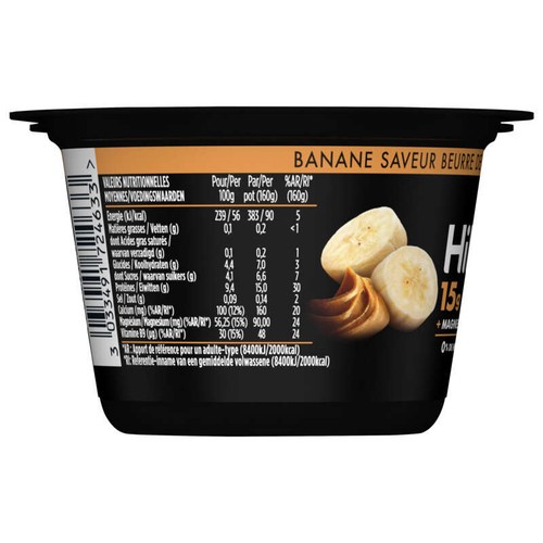 HiPRO Yaourt Protéiné 0% Saveur Beurre De Cacahuète Banane 2x160g