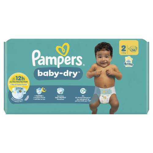 Pampers Couches, Baby-Dry Taille 2 x56
