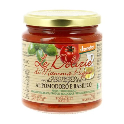 [Par Naturalia] Le Delizie Di Mamma Sauce Tomate Basilic 300G Bio