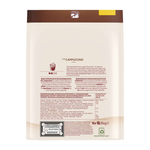 Senseo Cappuccino café en dosettes x 16 -184g