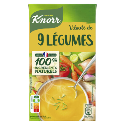 Knorr Soupe Liquide Velouté de 9 Légumes 1l