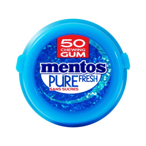 Mentos Pure Fresh Mint sans sucres 50 dragées - 100g