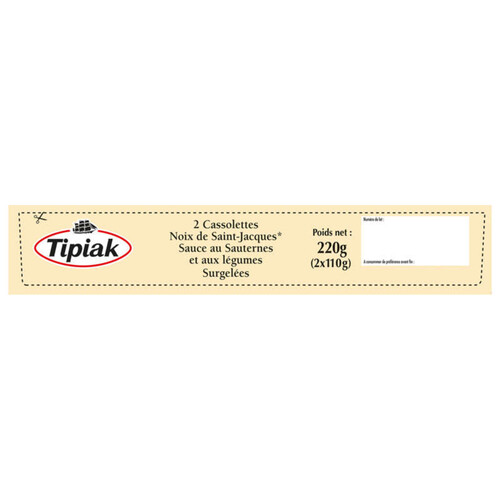 Tipiak Cassolet St Jacq 220G