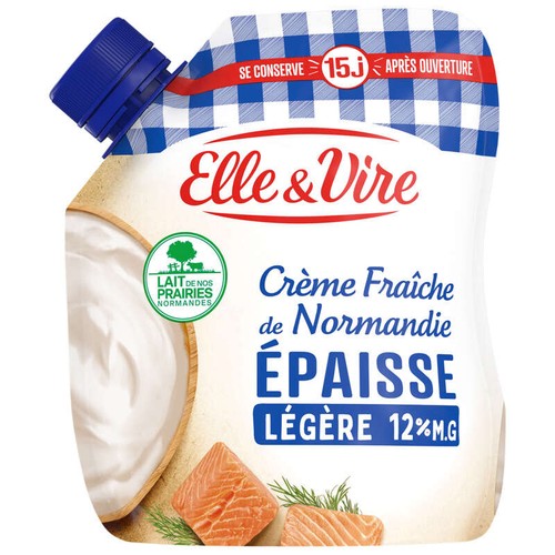 Elle & Vire Crème De Normandie Épaisse Légère 12% de Mg 33cl