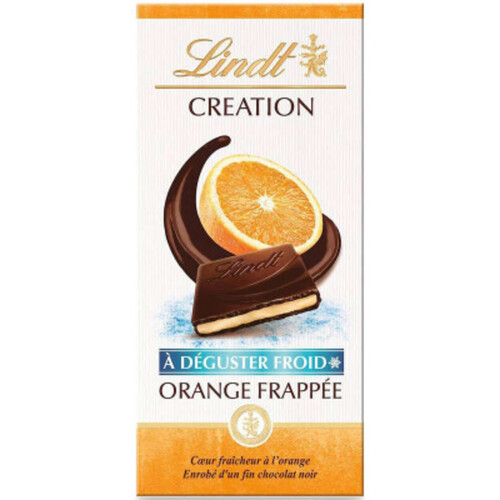 Lindt Creation Chocolat Noir A déguster froid Orange Frappée 150g