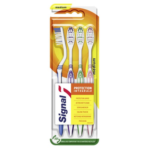 Signal Brosses À Dents Medium Protection Intégrale x4
