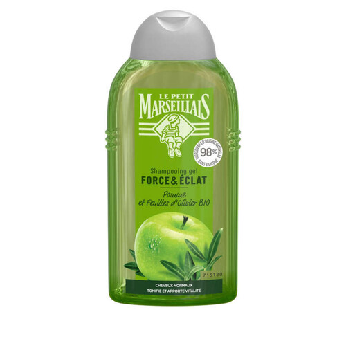Le Petit Marseillais Shampooing gel Pomme et feuilles d'olivier Bio 250ml