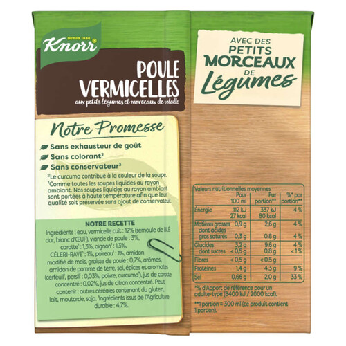 Knorr Saveurs d'Antan Soupe Poule Vermicelles 30cl