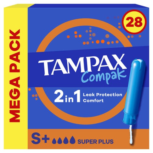 Tampax Compak Super Plus Tampons Avec Applicateur x28