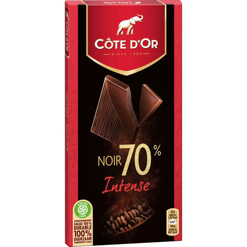 Côte d'Or Tablette Chocolat Noir Intense 70% 100g